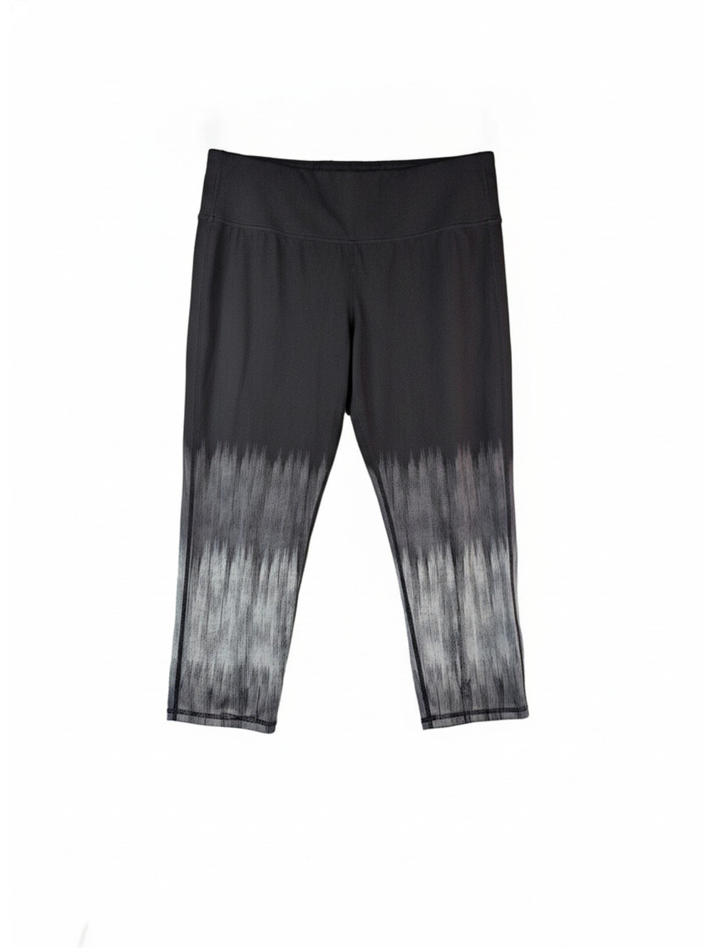 Athleta Black and Gray Ombre Capri Leggings Size L